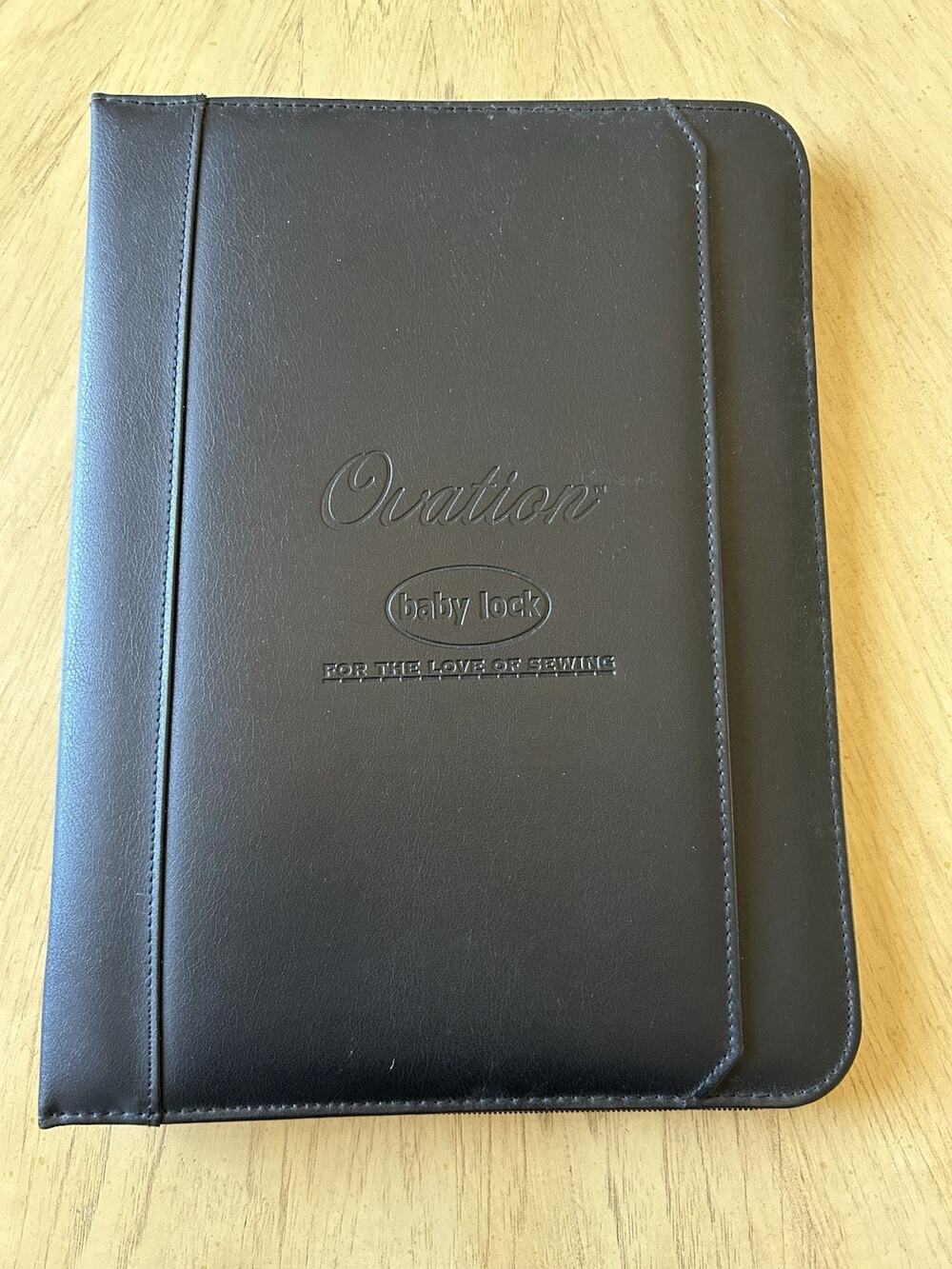 Babylock Ovation Sewing Black Leather Folder For Instruction Missing Inserts